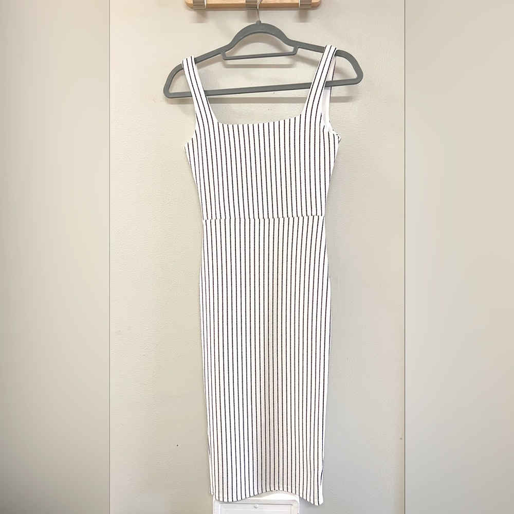 Pinstripe MIDI Dress